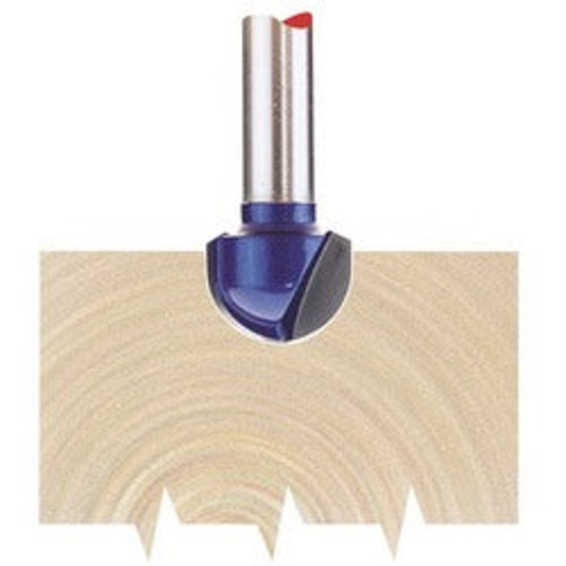 Draper Tct Router Bit, 1/4" Core Box, 12.7 X 6.35mm Radius - RB16