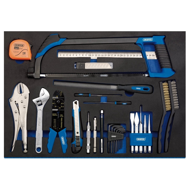 Draper Tool Kit In Full Plus Drawer Eva Insert Tray (38 Piece) - IT-EVA51