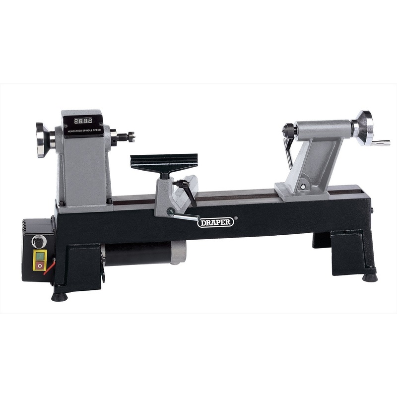 Draper Compact Digital Variable Speed Wood Lathe, 550W - WTL457