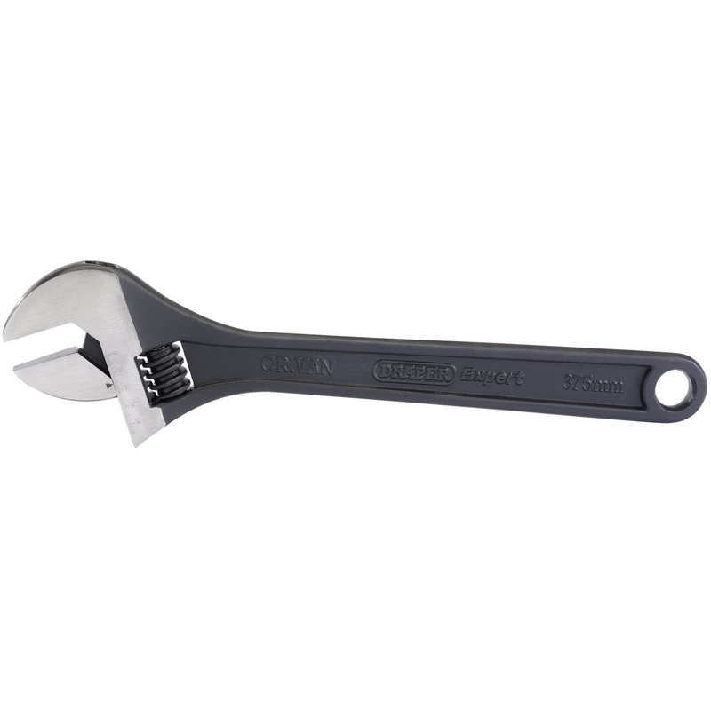 Draper Crescent-Type Adjustable Wrench With Phosphate Finish, 375mm, 45mm - 365