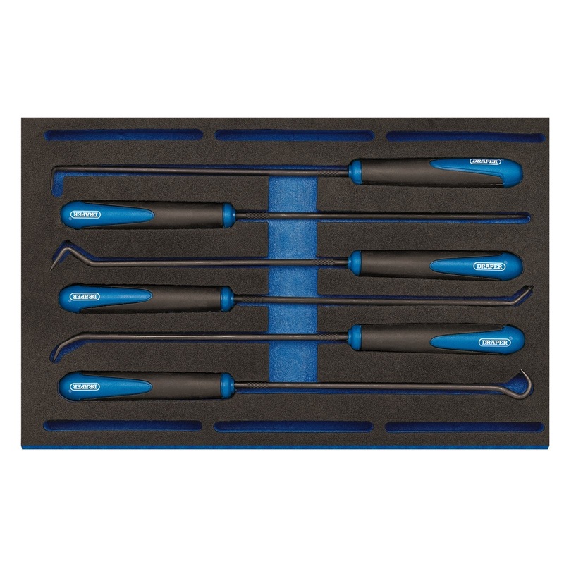 Draper Long Reach Hook And Pick Set In 1/4 Drawer Eva Insert Tray (6 Piece) - IT-EVA23