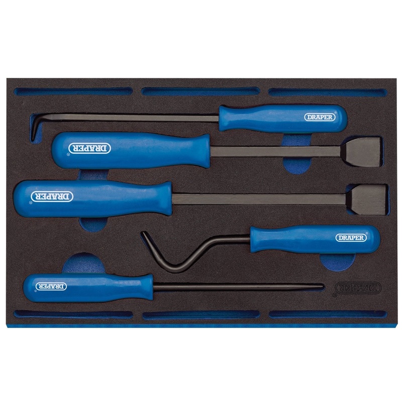 Draper Scraper And Remover Set In 1/4 Drawer Eva Insert Tray (5 Piece) - IT-EVA24