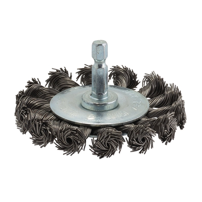 Draper Steel Twist-Knot Wire Wheel Brush, 75mm - WBWS4