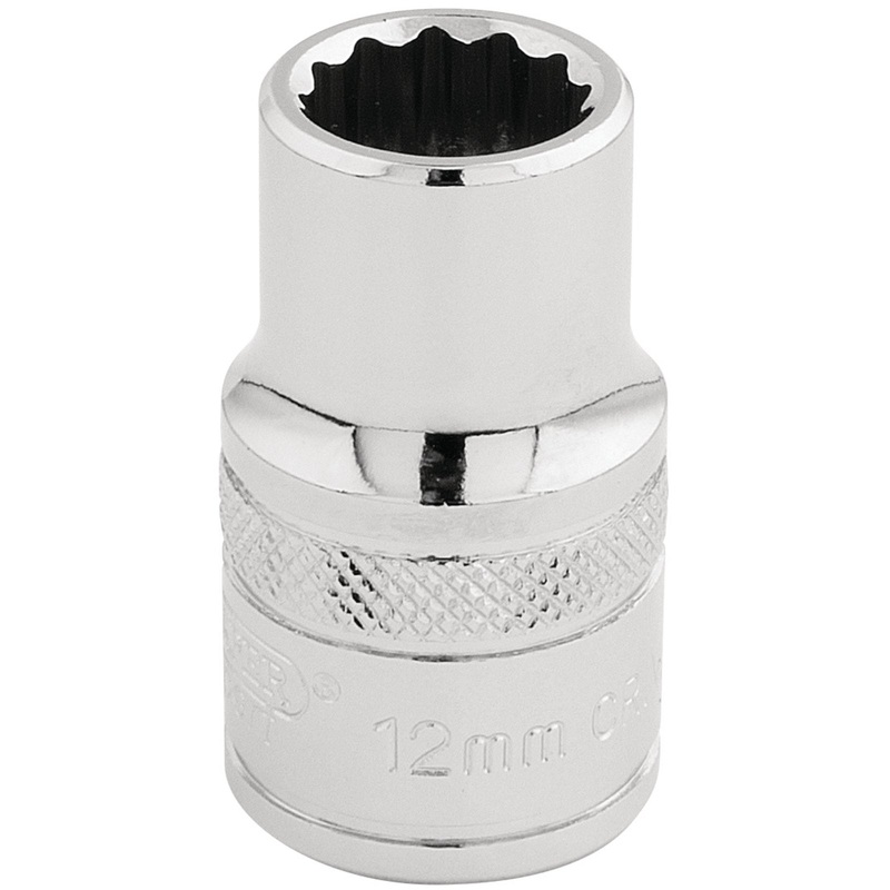 Draper Hi-Torq 12 Point Socket, 1/2" Sq. Dr., 12mm - H-MM/B
