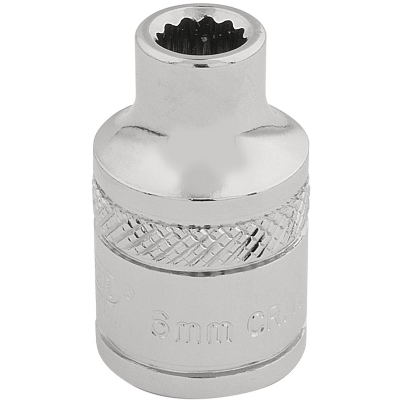 Draper Hi-Torq 12 Point Socket, 3/8" Sq. Dr., 6mm - D-MM/B