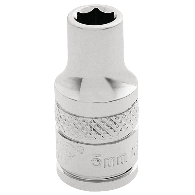Draper Hi-Torq 6 Point Socket, 1/4" Sq. Dr., 5.0mm - B-MM/B