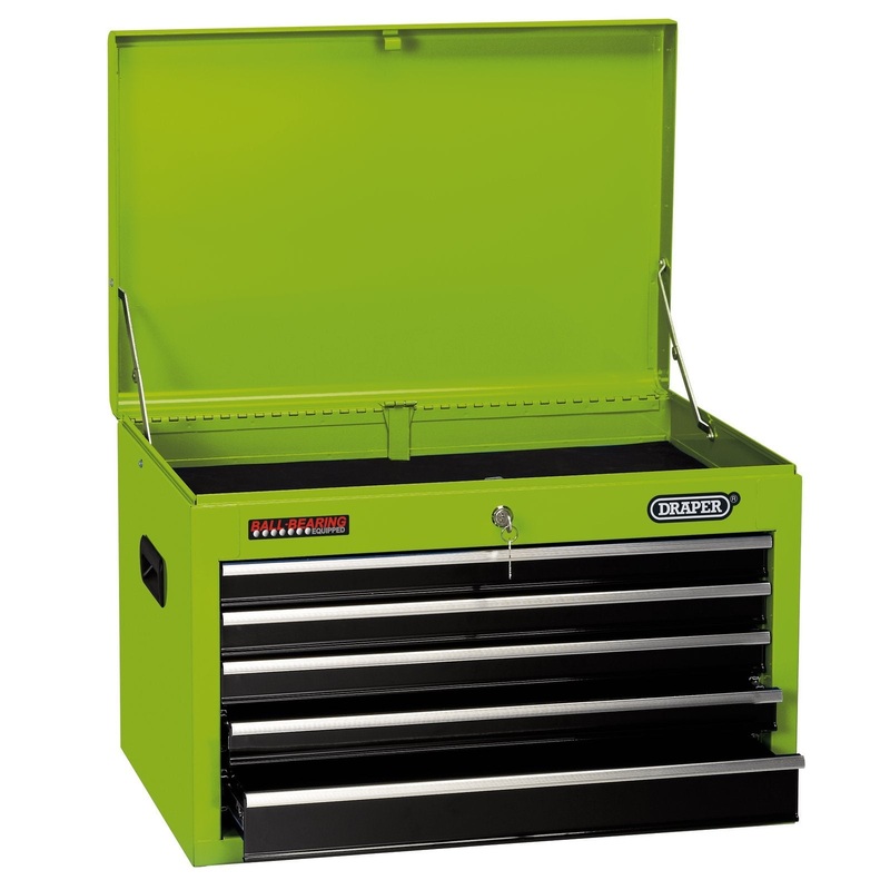 Draper Tool Chest, 5 Drawer, 26", Green - TC5D/G