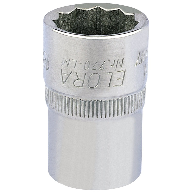 Draper Elora Bi-Hexagon Socket, 1/2" Sq. Dr., 18mm - 770-LM 18