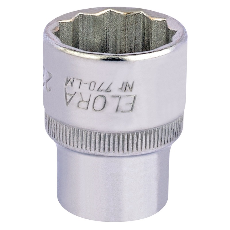 Draper Elora Bi-Hexagon Socket, 1/2" Sq. Dr., 23mm - 770-LM 23