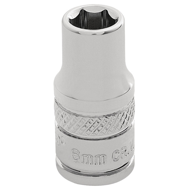 Draper Hi-Torq 6 Point Socket, 1/4" Sq. Dr., 6.0mm - B-MM/B