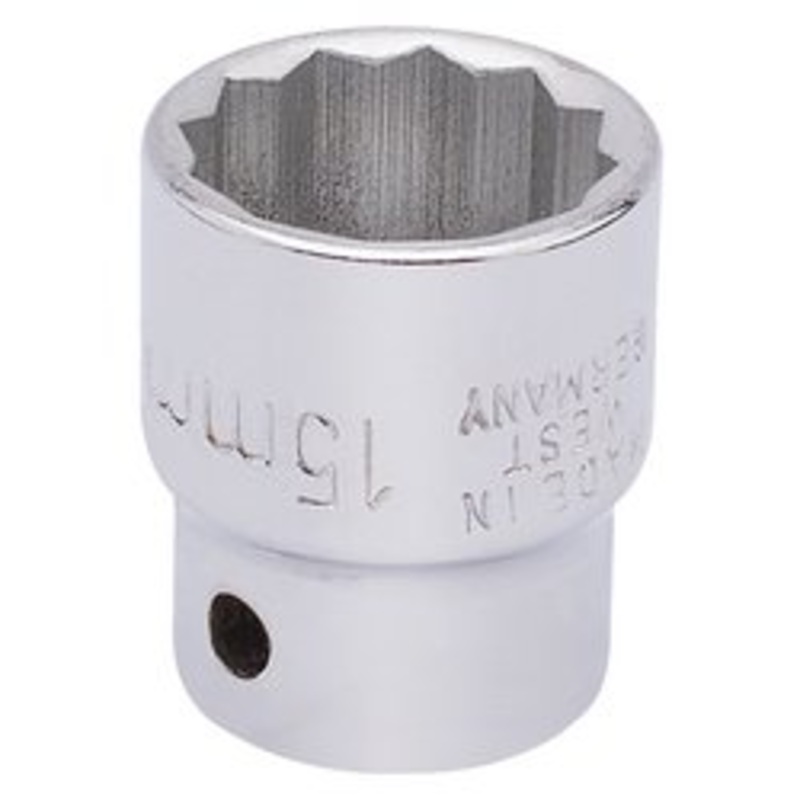 Draper Elora Bi-Hexagon Socket, 3/8" Sq. Dr., 15mm - 870-M 15