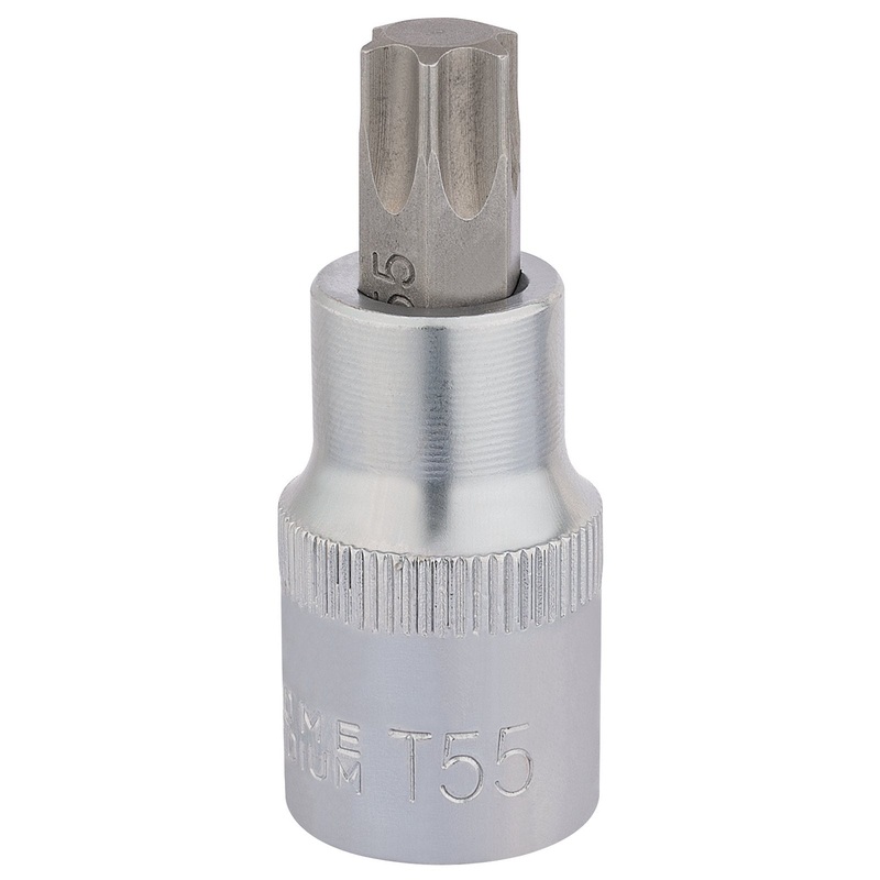 Draper Tx-Star Socket Bit, 1/2" Sq. Dr., T55 X 55mm - H-TX/B
