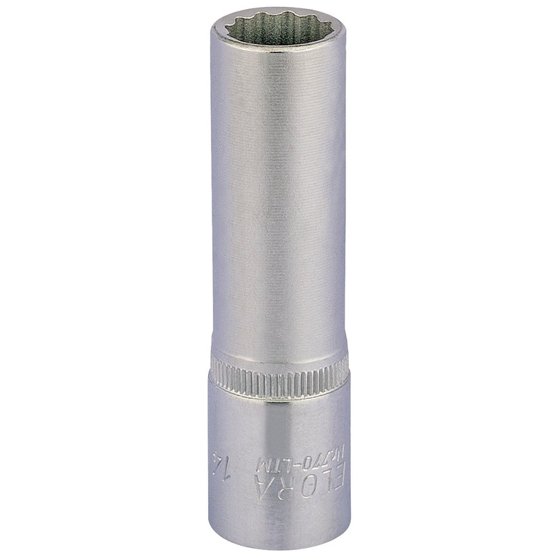 Draper Elora Deep Bi-Hexagon Socket, 1/2" Sq. Dr., 14mm - 770-LT 14