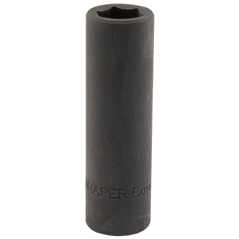 Draper Expert Hi-Torq Deep Impact Socket, 1/2" Sq. Dr., 15mm - 410D-MM