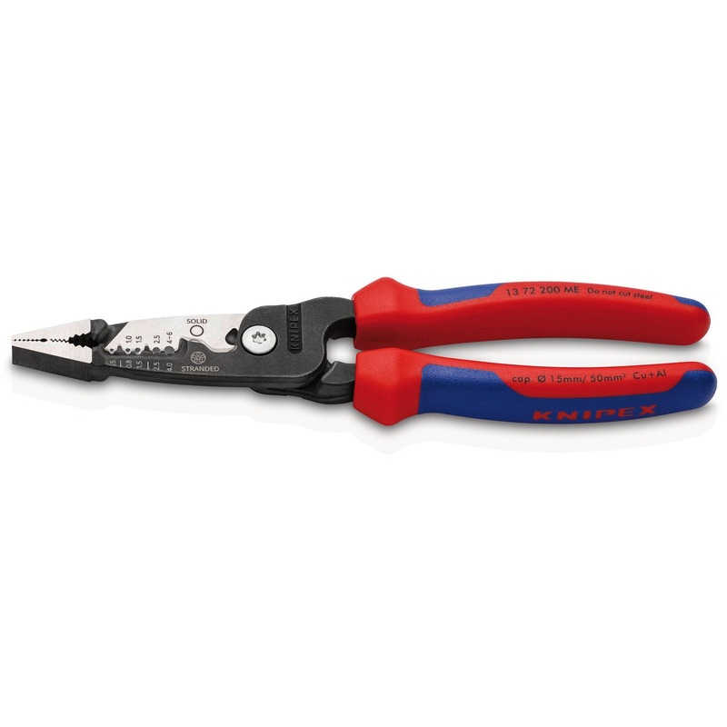 Draper Knipex 13 72 200 Me Wire Stripper Metric Version With Multi-Component Grips Black Atramentized 200mm - 13 72 200 ME
