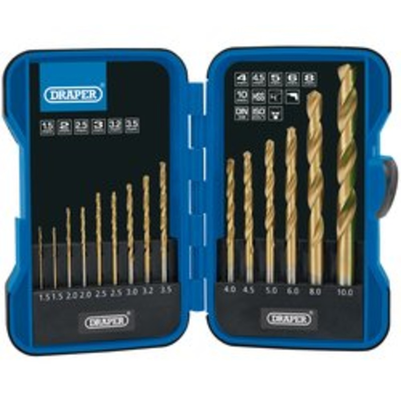 Draper Metric Titanium Nitride Coated Hss Drill Bit Set (15 Piece) - DBTS1
