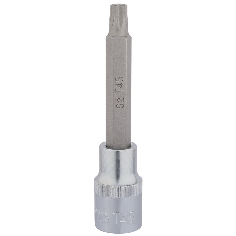 Draper Tx-Star Socket Bit, 1/2" Sq. Dr., T45 X 100mm - H-TX/B