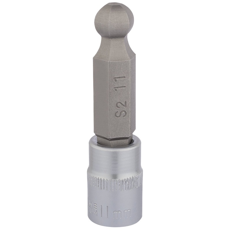 Draper Ball End Hexagonal Socket Bits, 3/8" Sq. Dr., 11mm - D-HEX-BALL/B