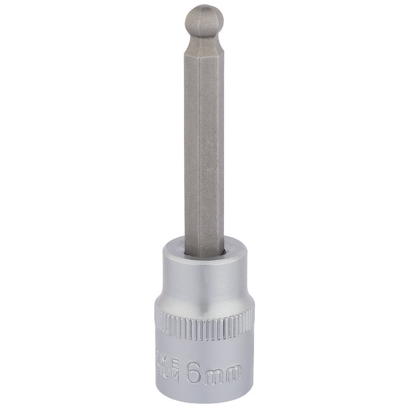 Draper Ball End Hexagonal Socket Bits, 3/8" Sq. Dr., 6mm - D-HEX-BALL/B