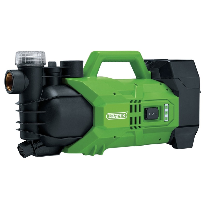 Draper D20 20V Water Pump, 2800L/H, 180W (Sold Bare) - D20G/WP