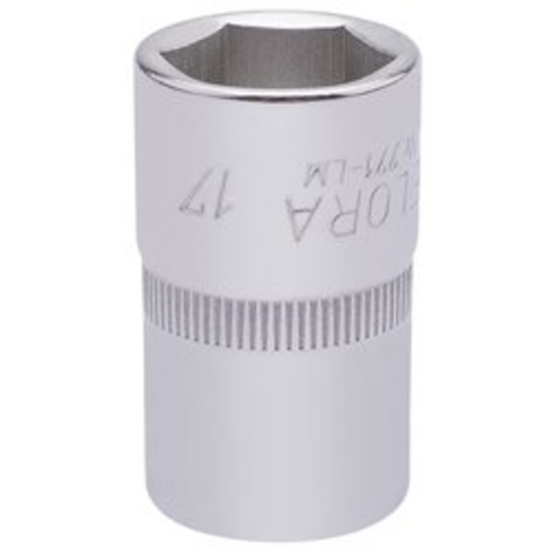 Draper Elora Hexagon Socket, 1/2" Sq. Dr., 17mm - 771-LM 17