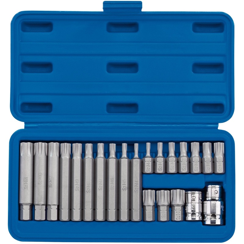 Draper Ribe 3/8, Socket And Bit Set, 1/2" Sq. Dr. (22 Piece) - RIBE/22/SET/B