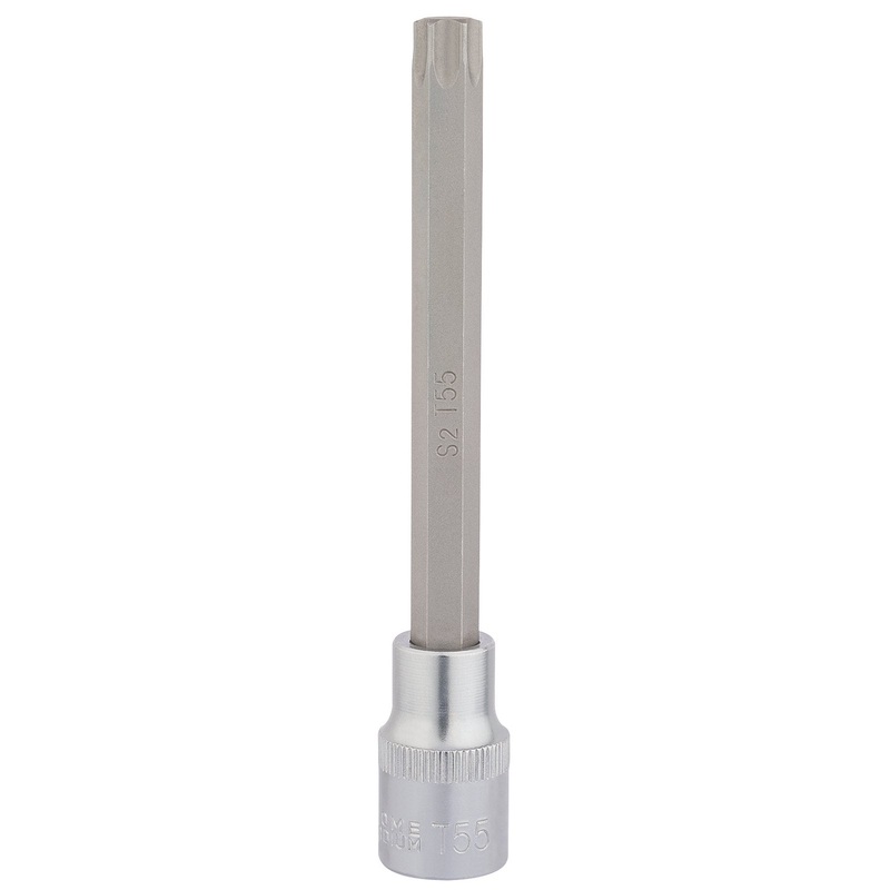 Draper Tx-Star Socket Bit, 1/2" Sq. Dr., T55 X 140mm - H-TX/B