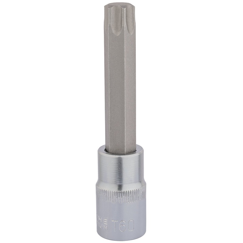 Draper Tx-Star Socket Bit, 1/2" Sq. Dr., T60 X 100mm - H-TX/B