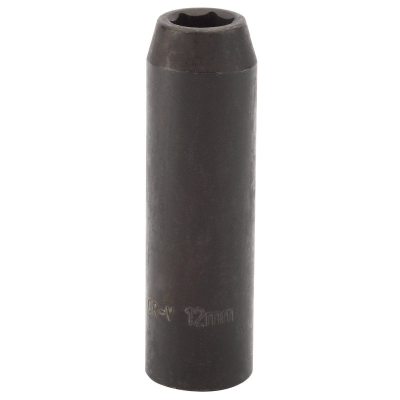 Draper Expert Hi-Torq Deep Impact Socket, 1/2" Sq. Dr., 12mm - 410D-MM
