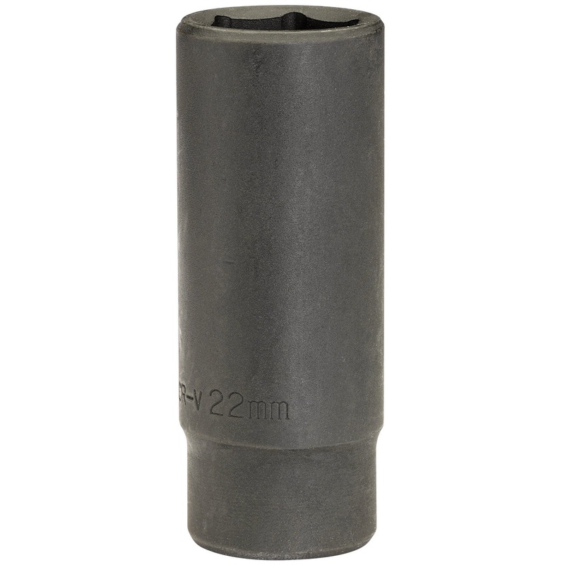 Draper Expert Hi-Torq Deep Impact Socket, 1/2" Sq. Dr., 22mm - 410D-MM