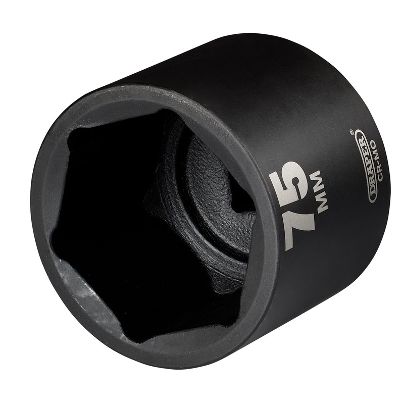 Draper Hi-Torq Deep Impact Socket, 1" Sq. Dr., 75mm - 425D-MM
