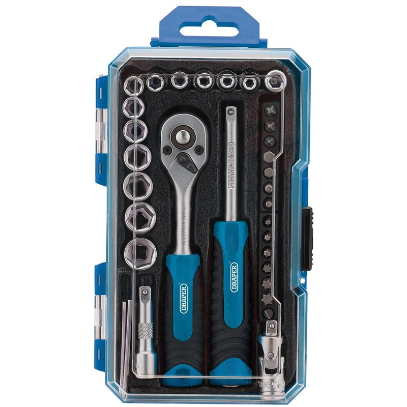 Draper Socket Set, 1/4" Sq. Dr. (35 Piece) - 1/4SS35