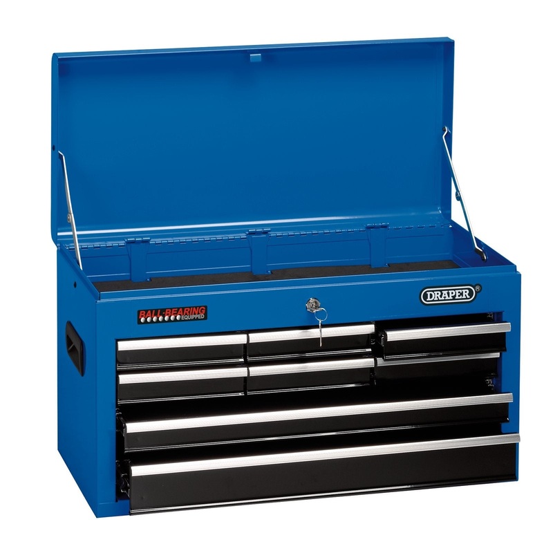 Draper Tool Chest, 8 Drawer, 26", Blue - TC8D
