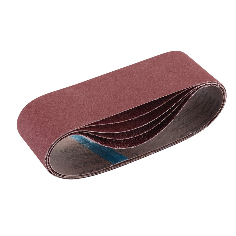Draper Cloth Sanding Belt, 75 X 533mm, Assorted Grit (Pack Of 5) - SB75533