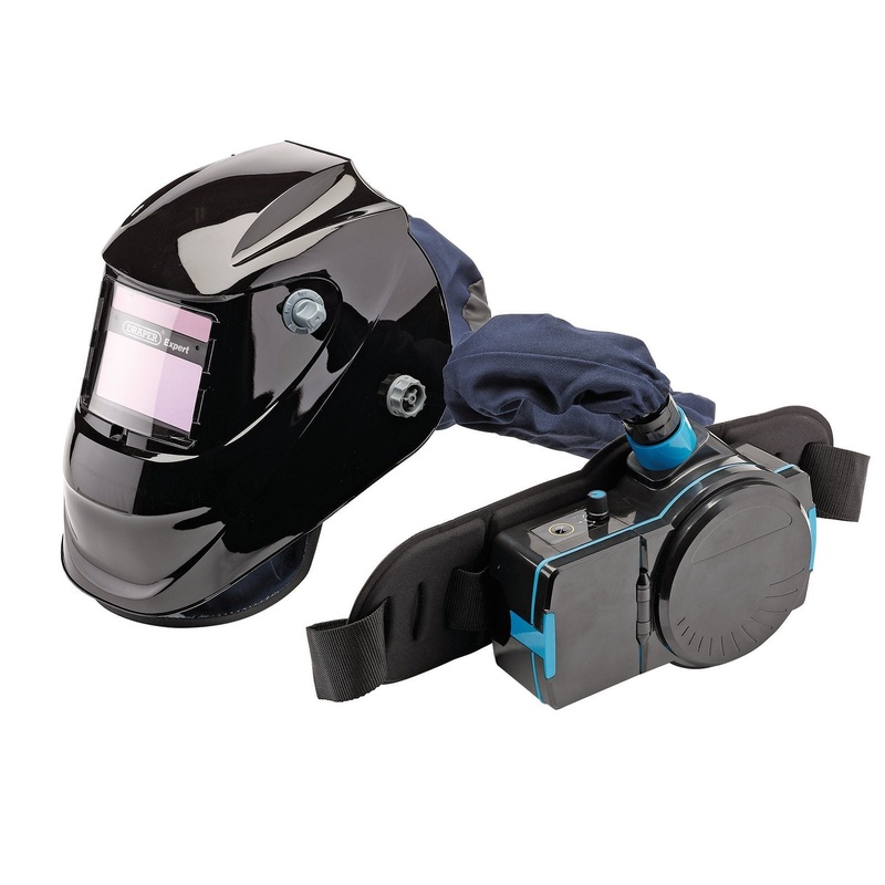 Draper Expert Air-Fed Papr Auto-Darkening Welding Helmet, Black - WHAFVS