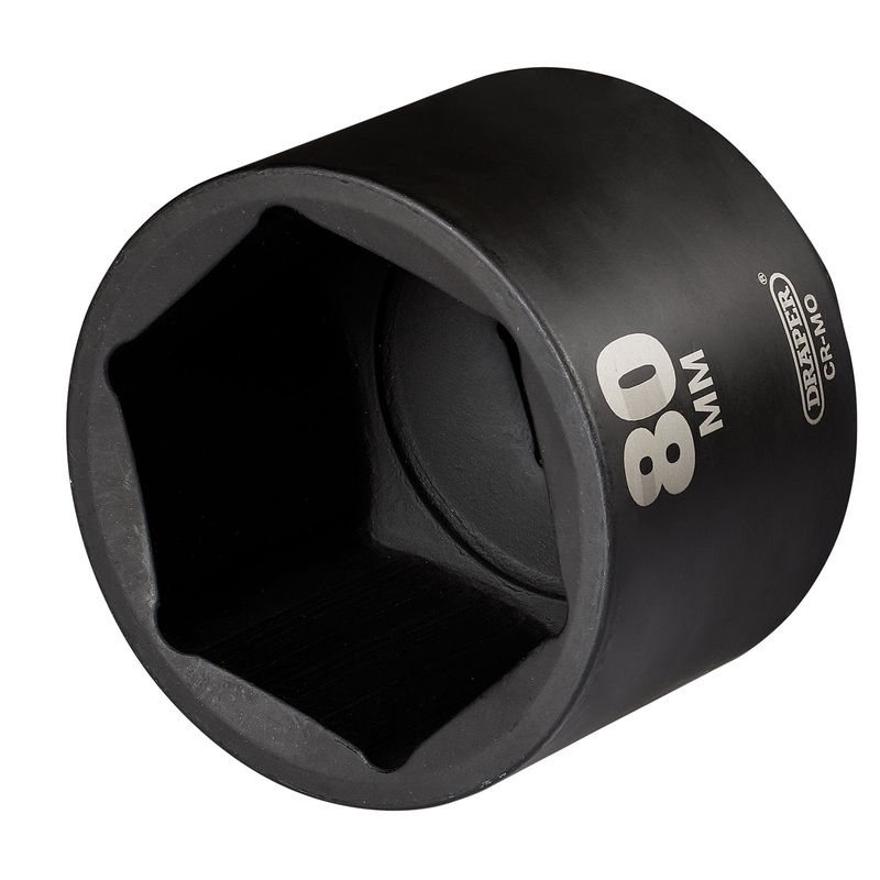 Draper Hi-Torq Deep Impact Socket, 1" Sq. Dr., 80mm - 425D-MM
