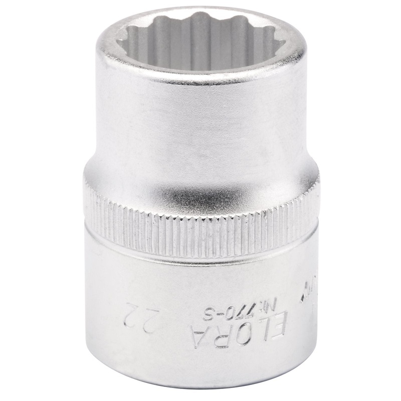 Draper Elora Bi-Hexagon Socket, 3/4" Sq. Dr., 22mm - 770-S 22