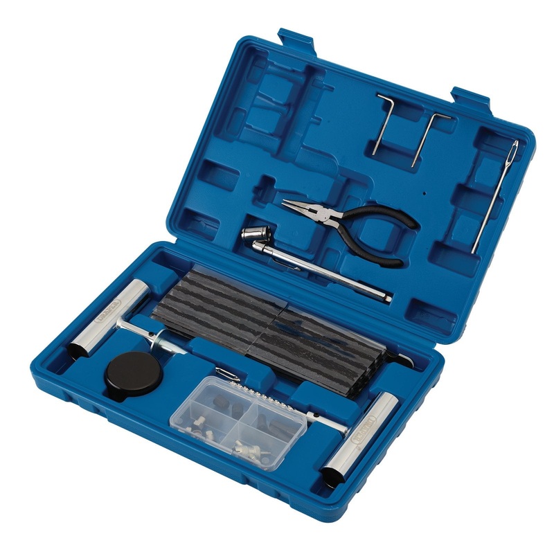 Draper Tyre Puncture Repair Kit For Tubeless Off Road Vehicles (65 Piece) - TPRK-65