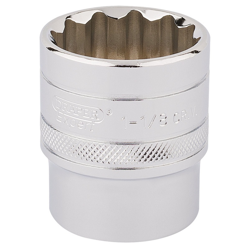Draper Hi-Torq 12 Point Socket, 1/2" Sq. Dr., 1.1/8" - H-AF/B