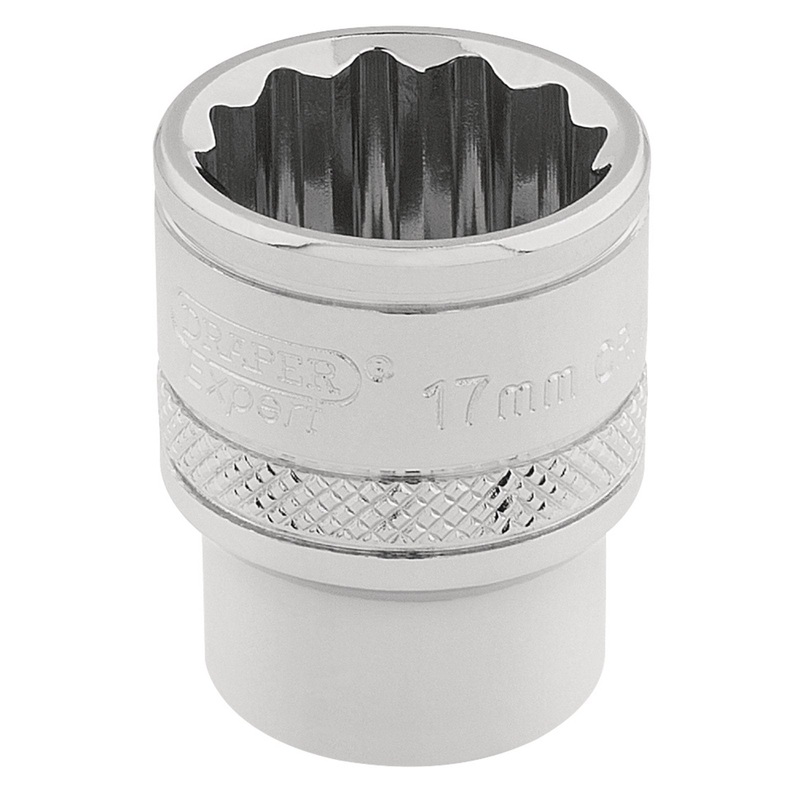 Draper Hi-Torq 12 Point Socket, 3/8" Sq. Dr., 17mm - D-MM/B