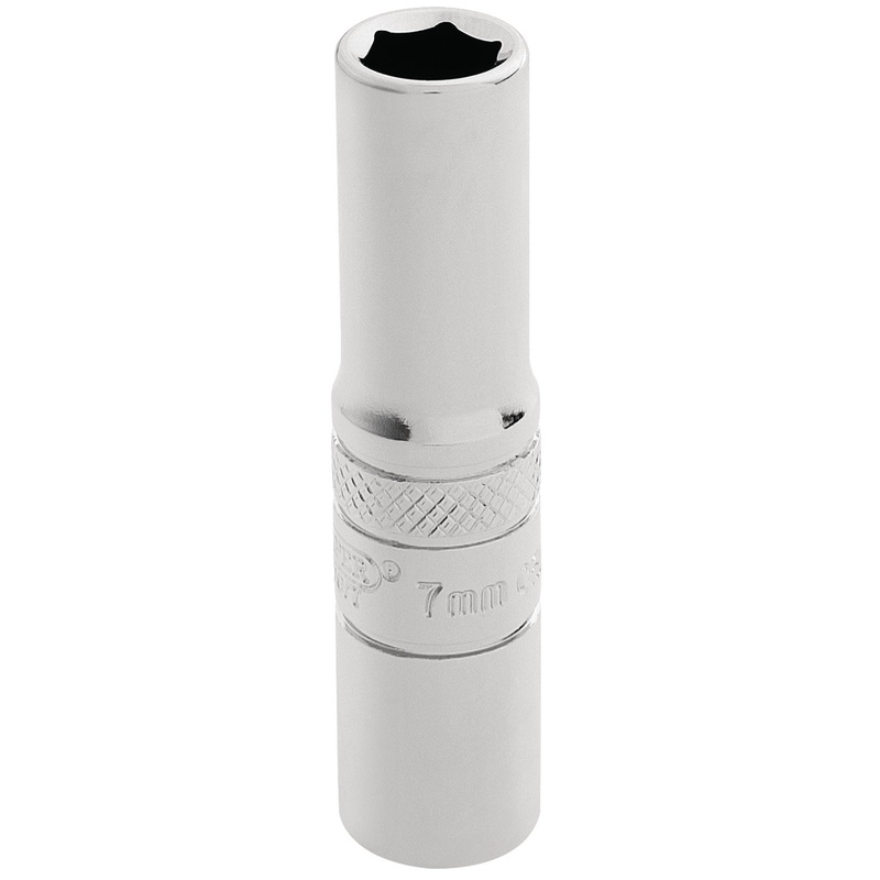 Draper Hi-Torq 6 Point Deep Socket, 1/4" Sq. Dr., 7mm - BT-MM/B
