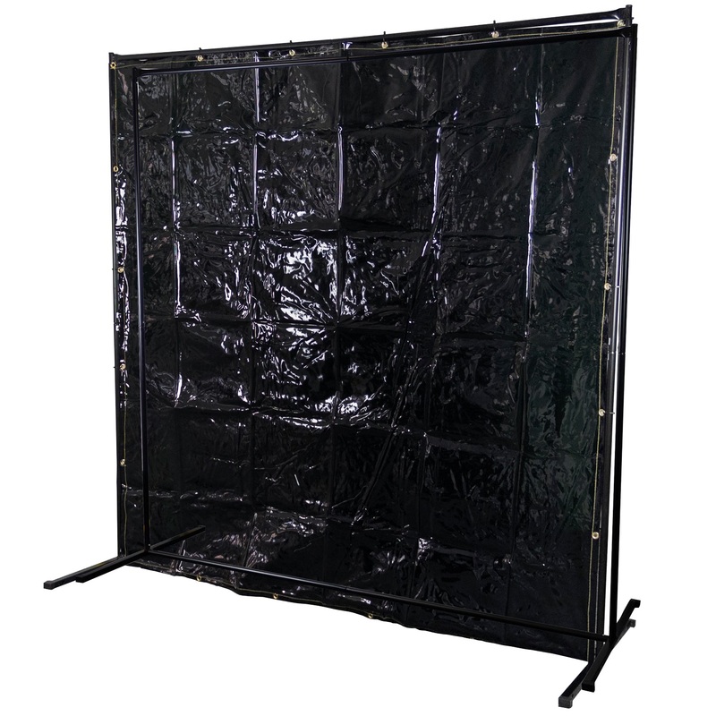 SIP Welding Curtain & 6ft x 6ft Frame  Dark Green Vinyl | SIP-04167A