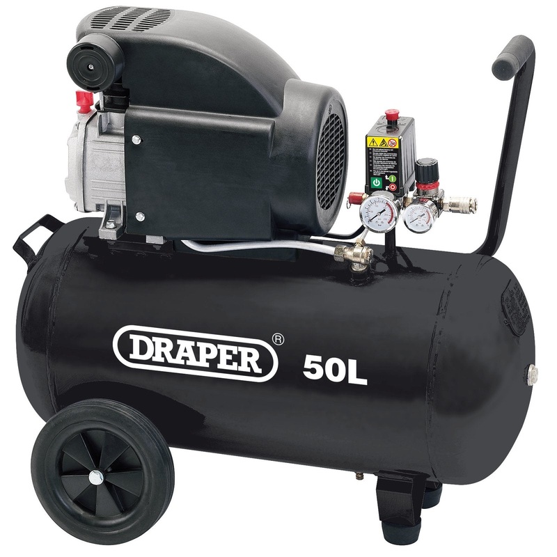 Draper 50L Direct Drive Air Compressor, 1.5Kw/2Hp - DA50/207