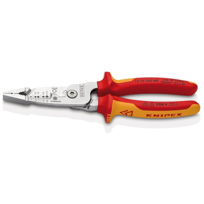 Draper Knipex 13 76 200 Me Wire Stripper Metric Version Insulated With Multi-Component Grips, Vde-Tested Chrome-Plated 200mm - 13 76 200 ME