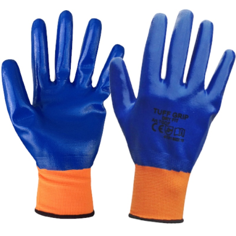TufGrip Dry Fit Glove  Waterproof & Oil-Resistant Work Gloves | Black