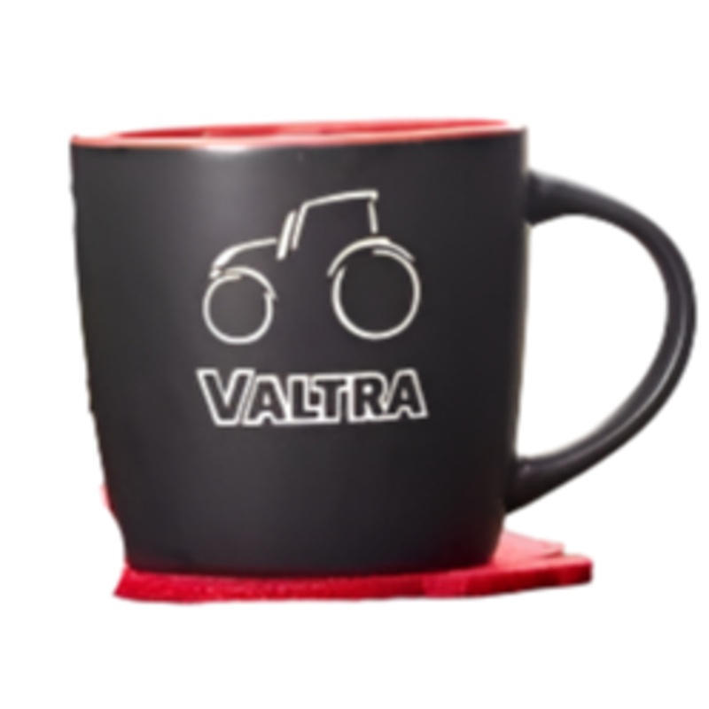 Valtra Matte Black Mug  Engraved Logo & Tractor Silhouette | V42701403