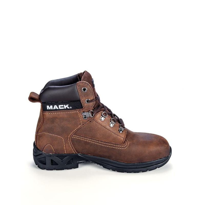 Mack Bulldog SB Safety Laced Boot  Steel Toe, Water-Resistant & Cushioned Support | Brown