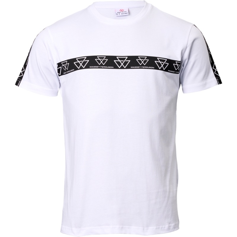 Massey Ferguson White Crew Neck T-Shirt  Stylish & Comfortable | X993412302000