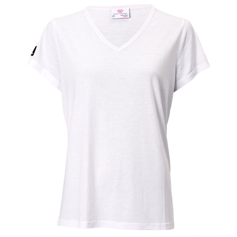 Massey Ferguson Women's White V-Neck T-Shirt  Elegant & Comfortable | X993322307000