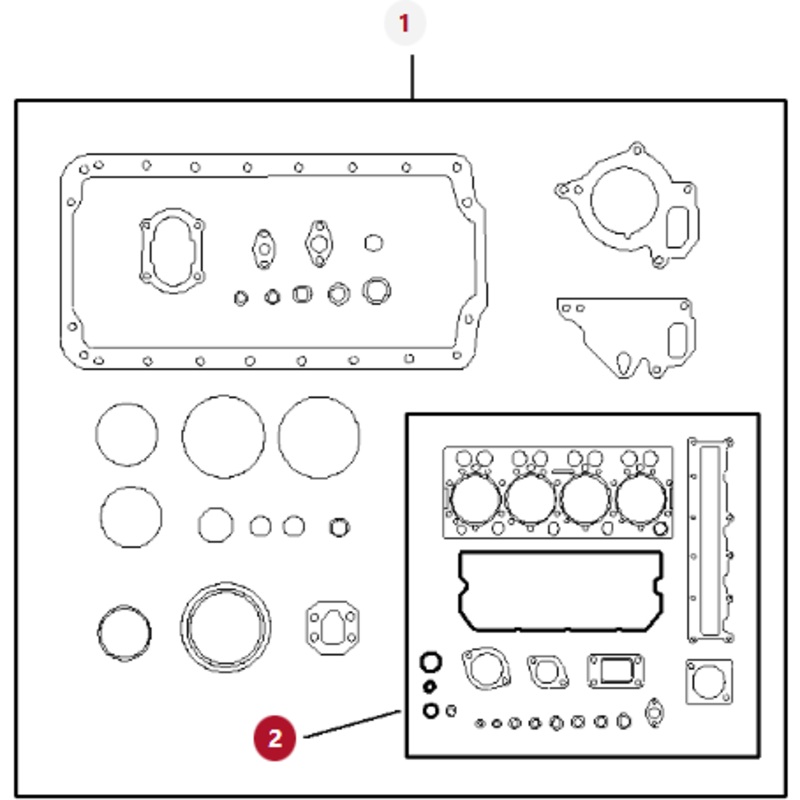 Massey Ferguson - ENGINE GASKET KIT - V837062723